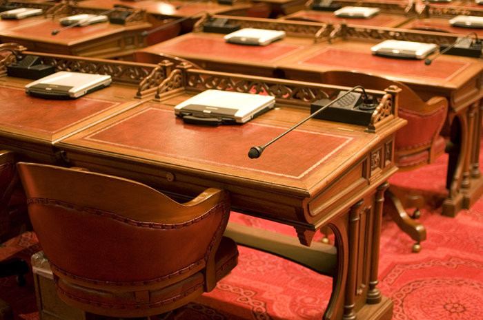 There s A Desk On The Floor Of The Senate Filled With What Surprising 